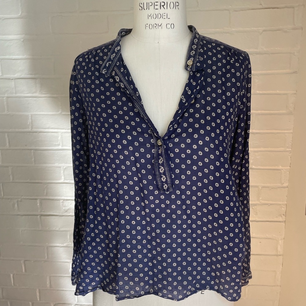 Isabel Marant Dark Blue Patterned Blouse